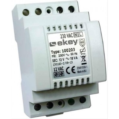 100203 Transformateur ekey 230VAC/ 12VAC / 1,5A